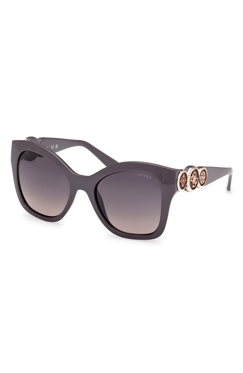 GUESS Butterfly Sunglasses, Alternate, color, Grey/ Gradient Smoke