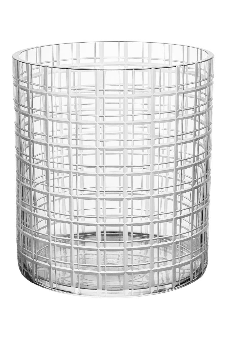Medium Cut in Number Checker Vase, Main, color, NO COLOR