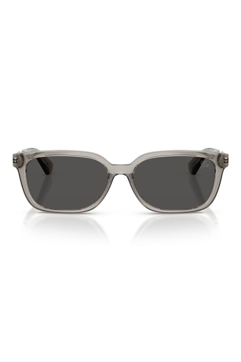 54mm Rectangular Sunglasses, Main, color, GREY / DARK GREY