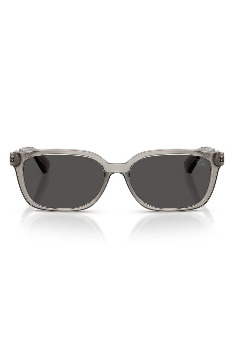 Burberry 54mm Rectangular Sunglasses, Main, color, Grey / Dark Grey