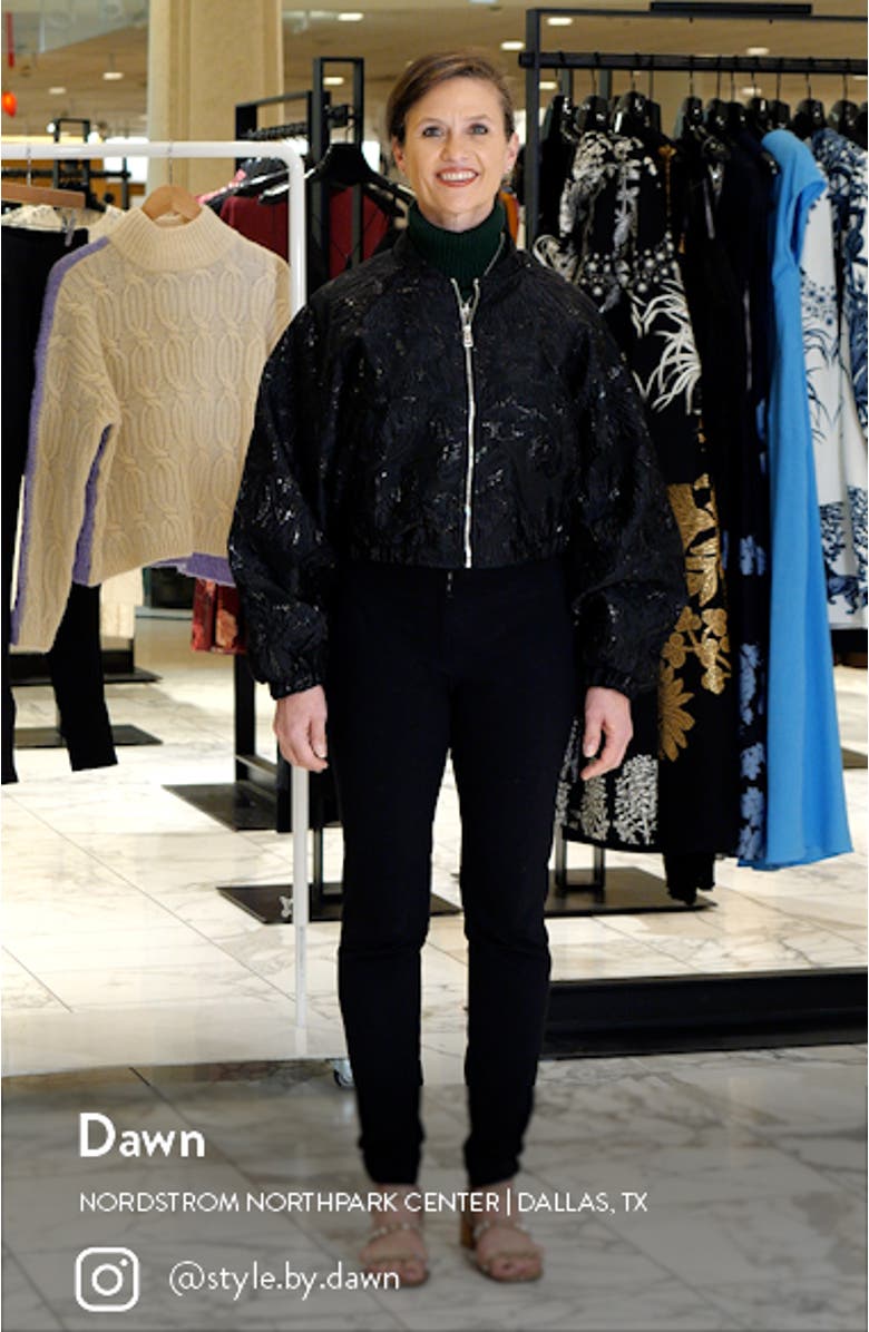 Susse Metallic Floral Jacquard Jacket, sales video thumbnail