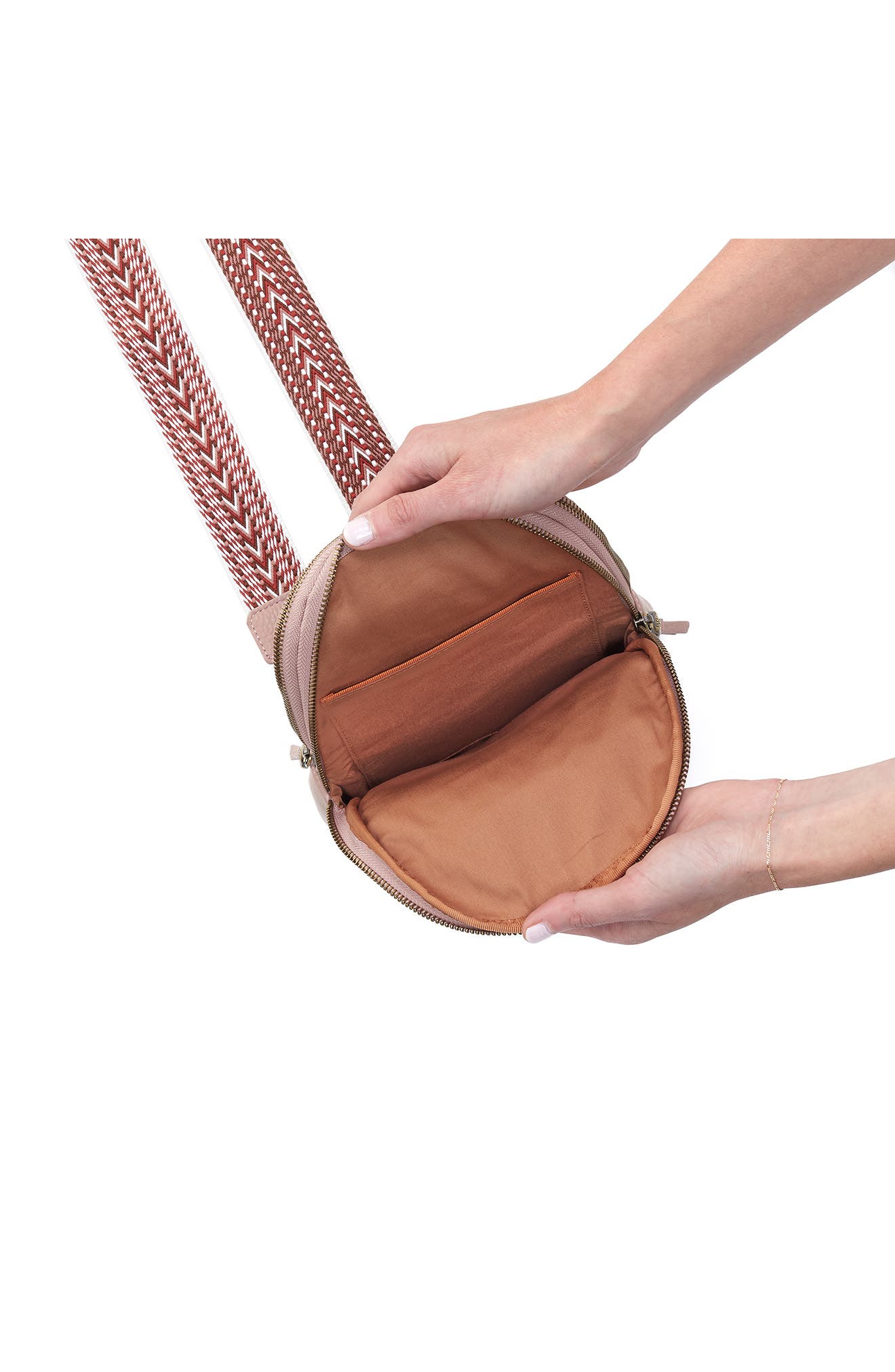 Cass Leather Sling Bag, Alternate, color, BLUSH