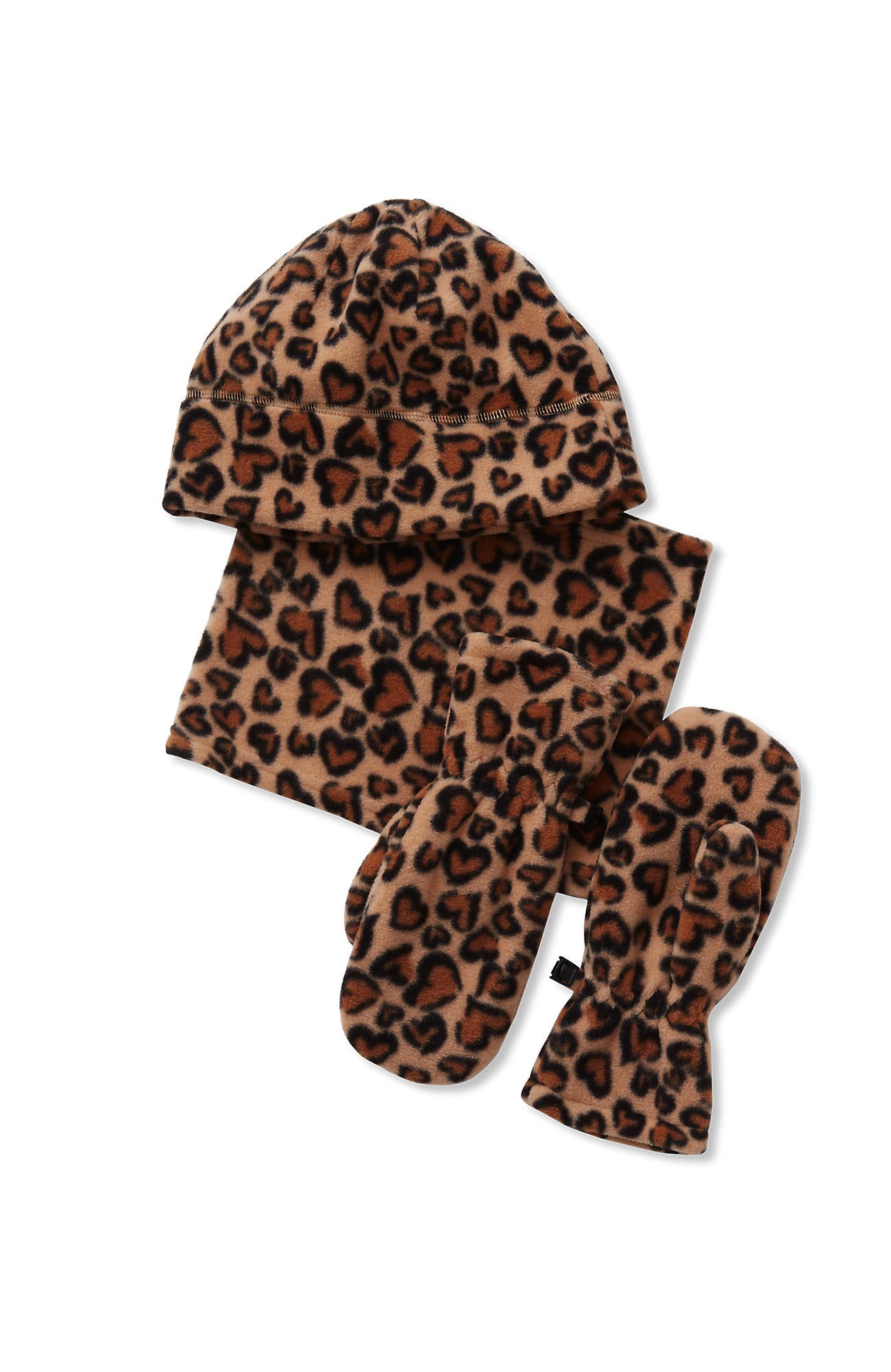 Tan Cheetah Hearts