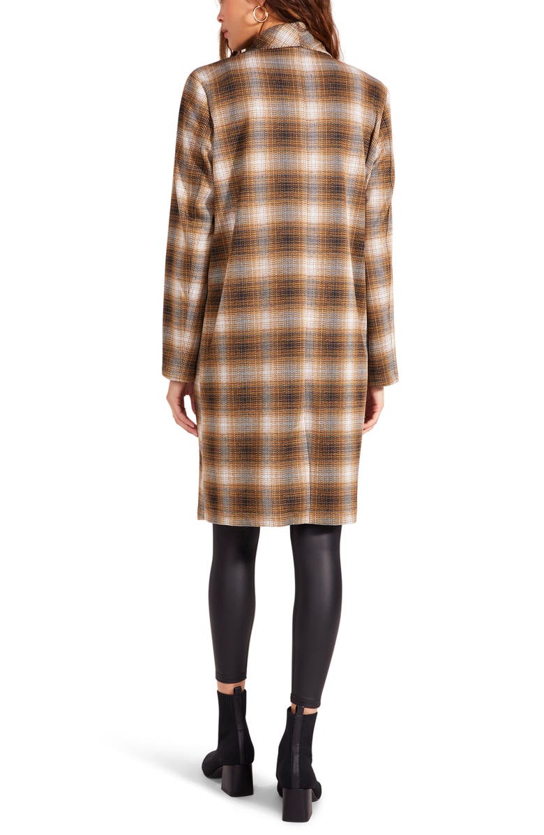BB Dakota by Steve Madden Check Out Open Front Coat, Alternate, color,