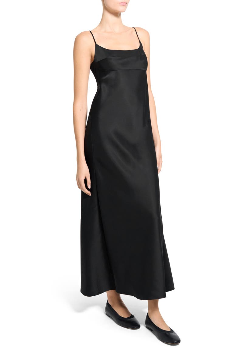 Satin Slipdress, Main, color, BLACK