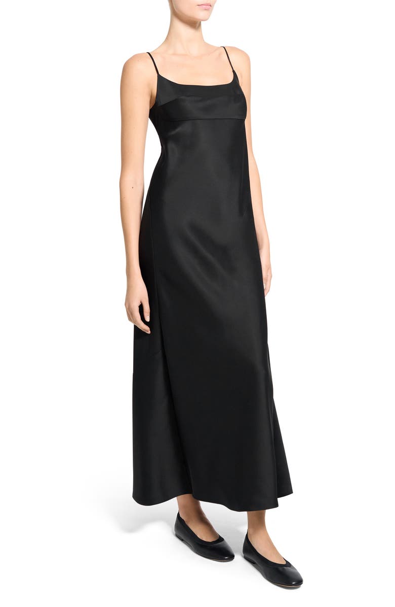 Theory Satin Slipdress, Main, color, Black