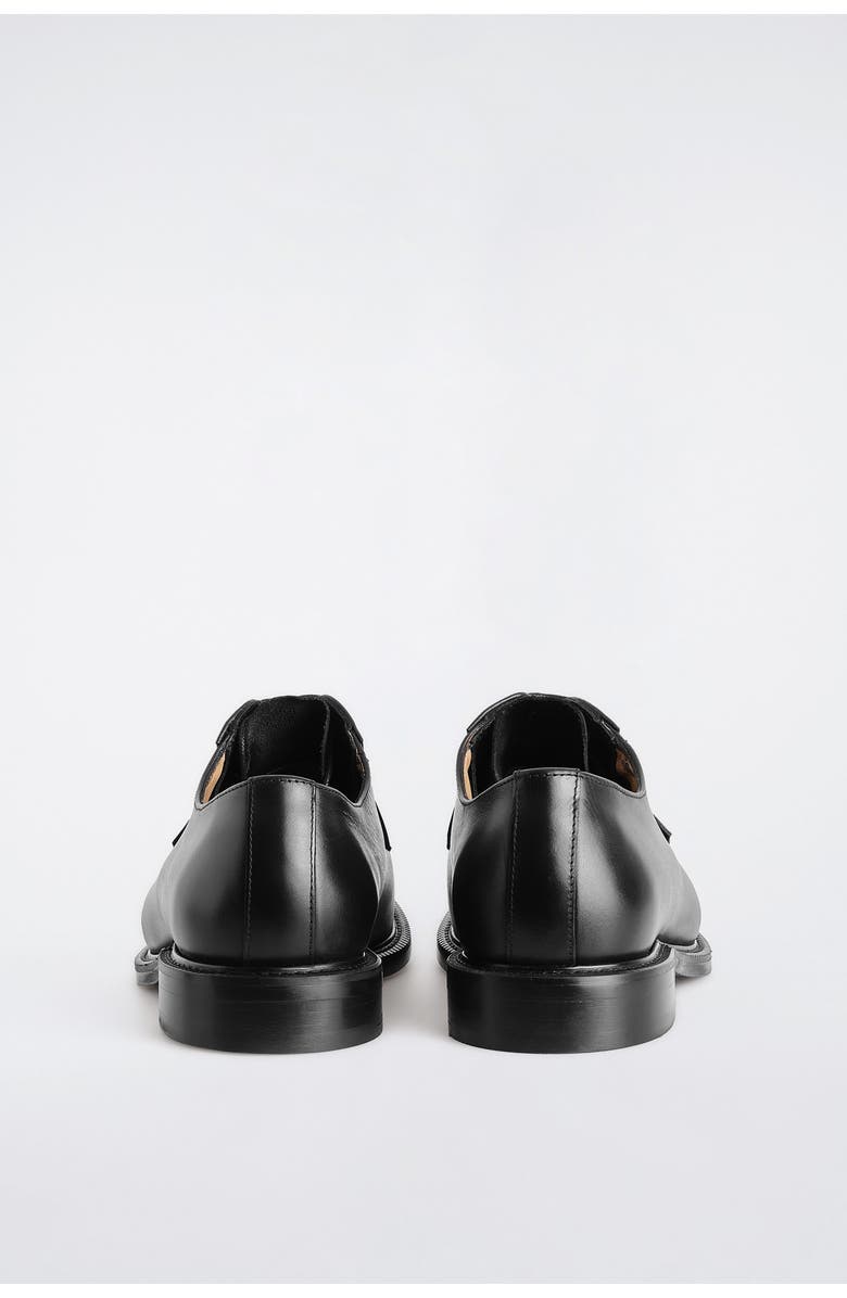 COS Leather Derby Shoes, Alternate, color, Black