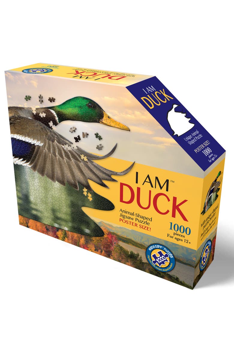 I Am Duck 1000 Pieces Animal Shaped Jigsaw Puzzle, Main, color, Multicolored