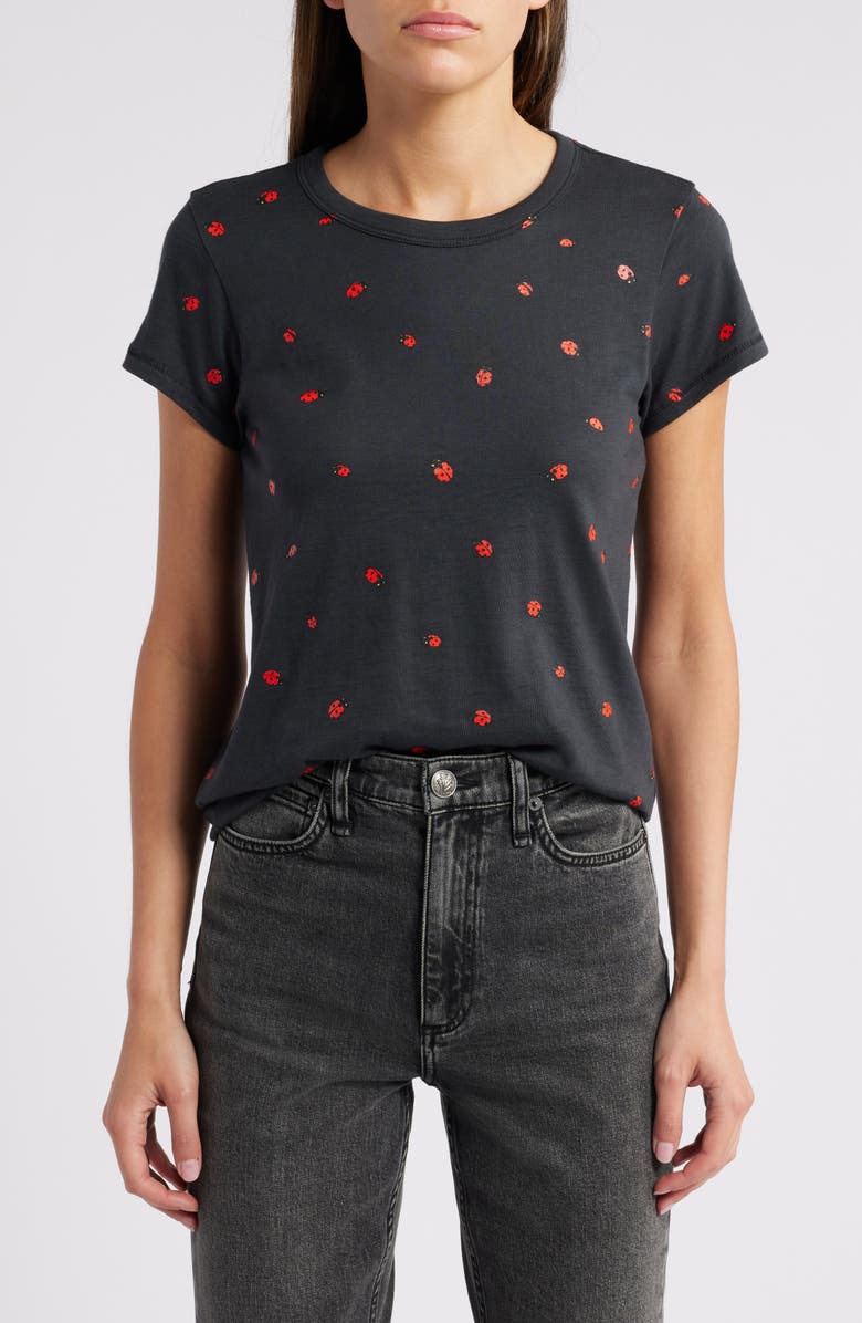 rag & bone Ladybug Print Cotton T-Shirt, Main, color,