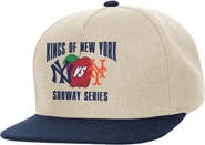 Mitchell & Ness Cream New York Yankees vs. New York Mets Subway Series Matchup Pro Pinch Snapback
