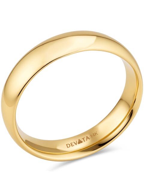 5mm Classic Dome Band Ring in 14K Gold