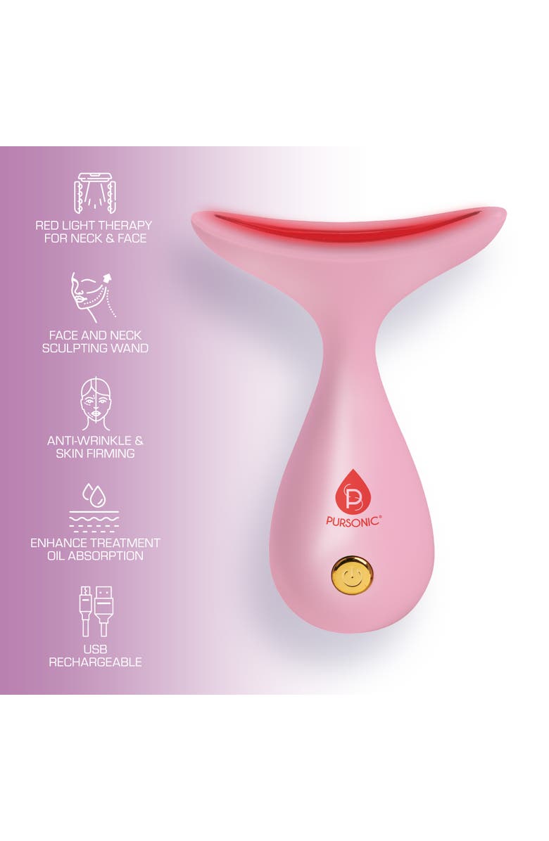 PURSONIC LED Light Therapy Face Mask & Sculpting Wand, Alternate, color, Multicolor