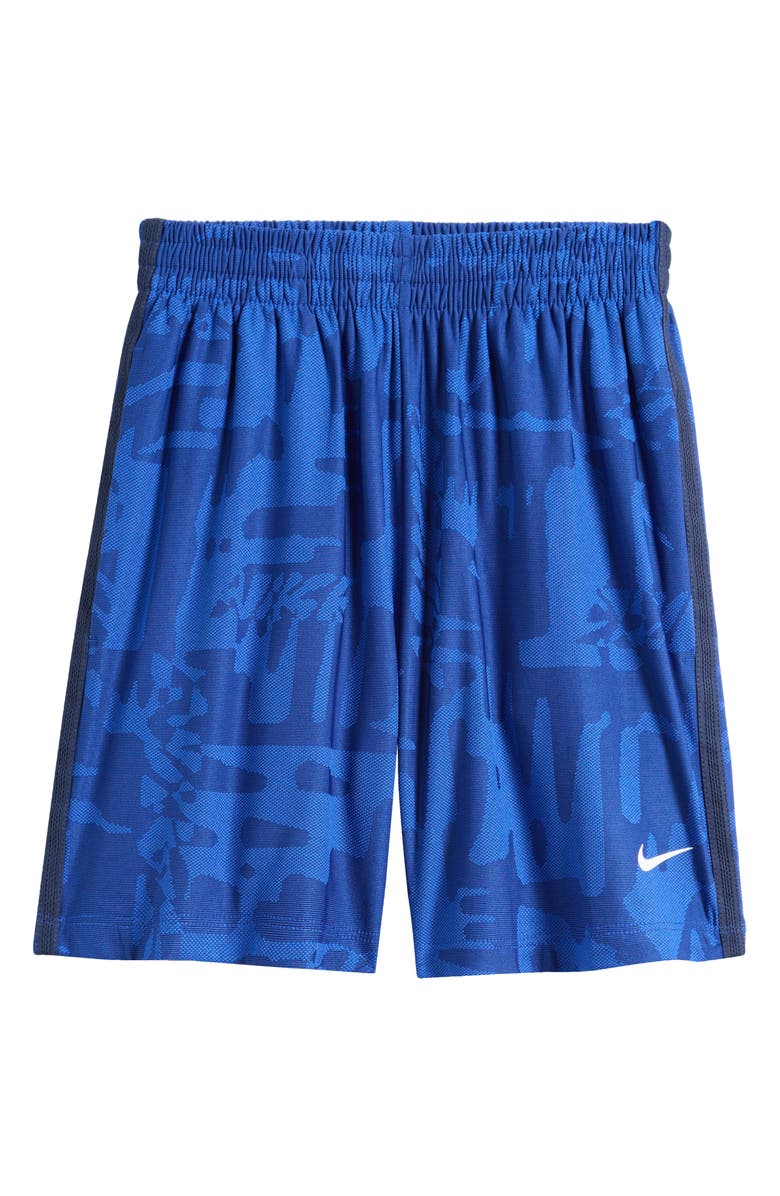 Nike Kids
 Print Dri-FIT Shorts, Main, color, Game Royal/ Navy/ White