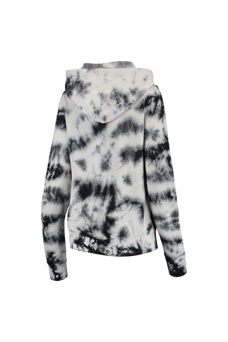 Women's New Era Black Pittsburgh Steelers Tie Dye Fleece Full-Zip Hoodie, Alternate, color, Black