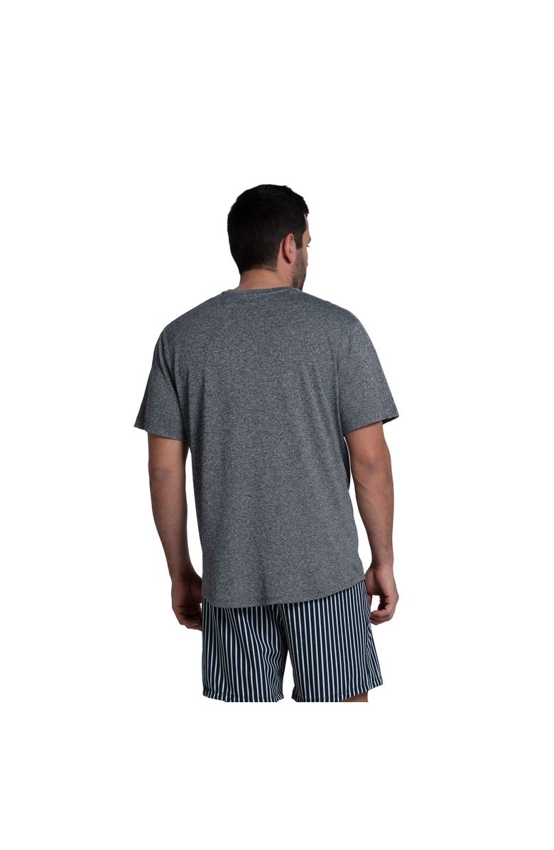 K-Swiss Heather Crew Mens Tennis Shirt, Alternate, color, Black