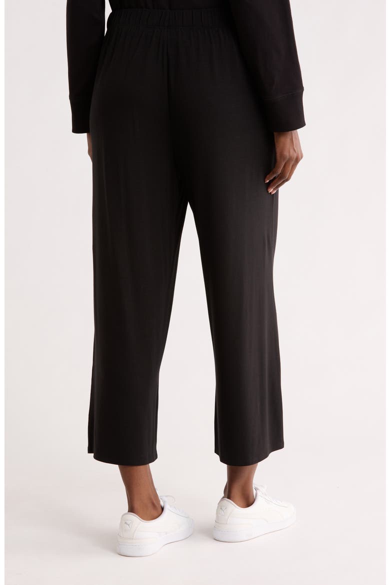 Pull-On Crop Wide Leg Pants, Alternate, color, BLACK