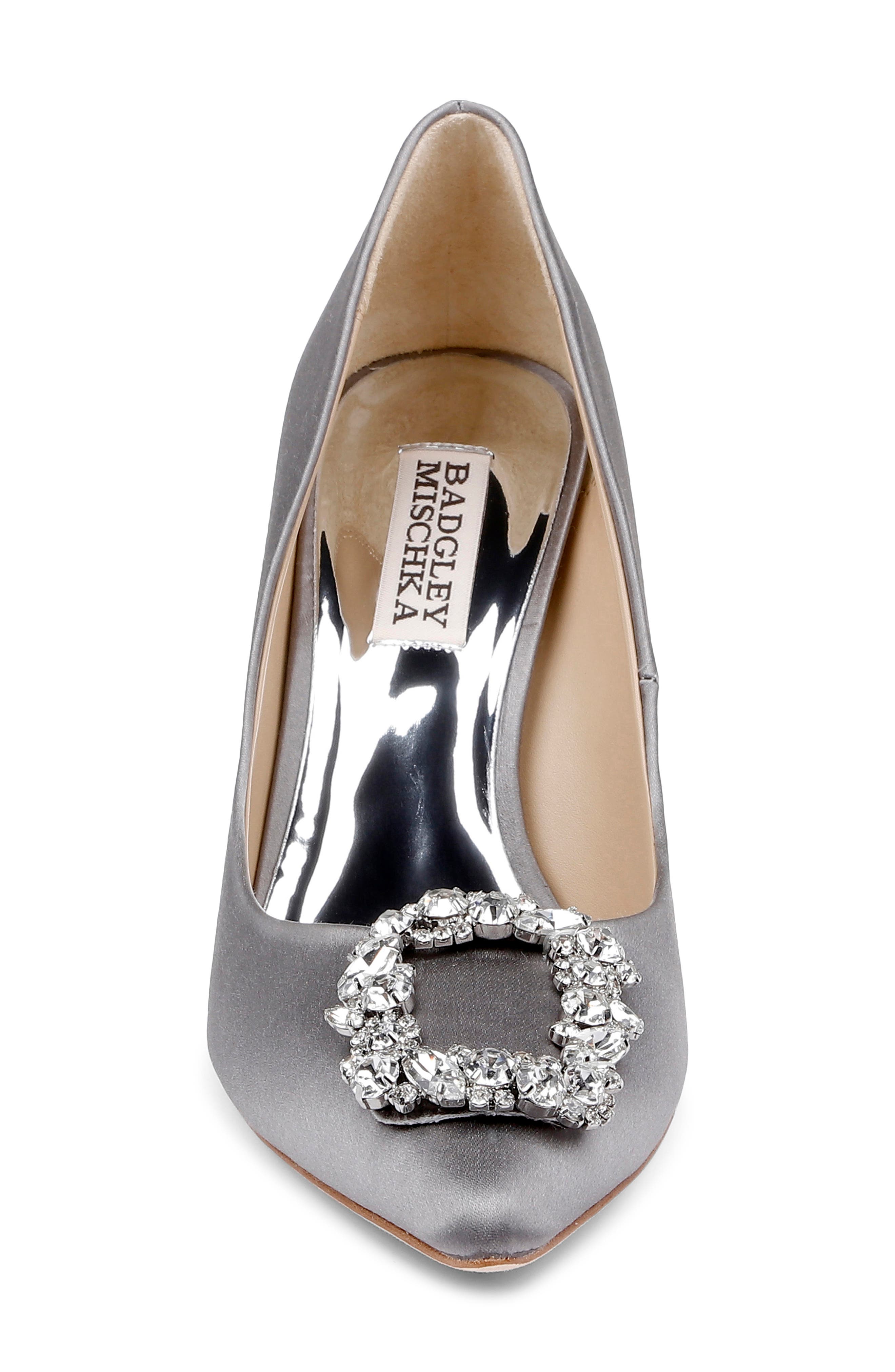 Collection Cher Crystal Embellished Pump, Alternate, color, GREY SATIN