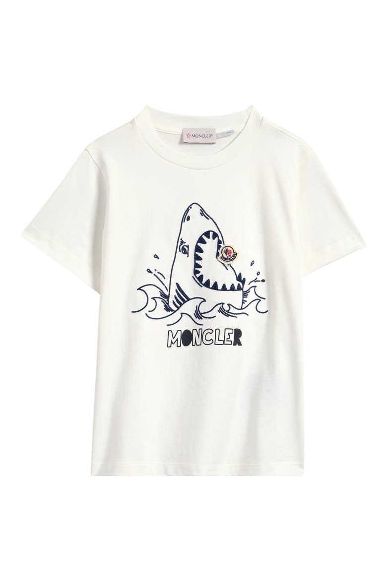 タグ付きMONCLER キッズ Tシャツ 6A 新品 Moncler Kids' Shark Embroidered Cotton Graphic T-Shirt | Nordstrom