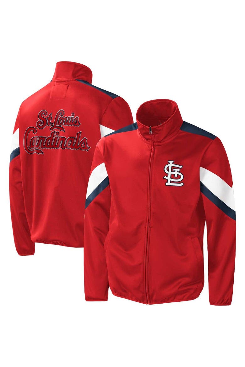 Men's G-III Sports by Carl Banks Red St. Louis Cardinals Earned Run Full-Zip Jacket, Main, color, Red