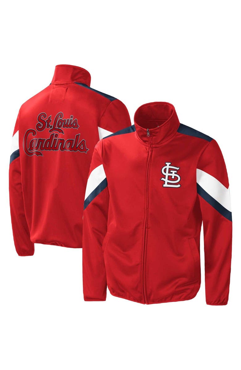 G-III SPORTS BY CARL BANKS Men's G-III Sports by Carl Banks Red St. Louis Cardinals Earned Run Full-Zip Jacket, Main, color, Red