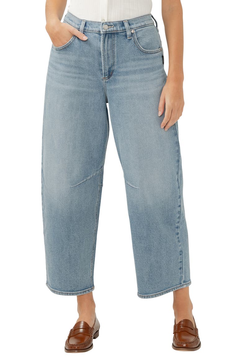 Ankle Barrel Leg Jeans, Main, color, INDIGO