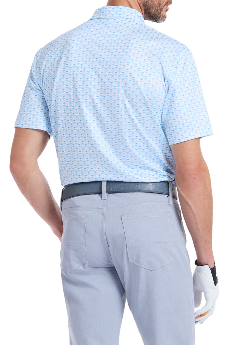 Robert Graham Links & Drinks Performance Golf Polo, Alternate, color, Light Blue
