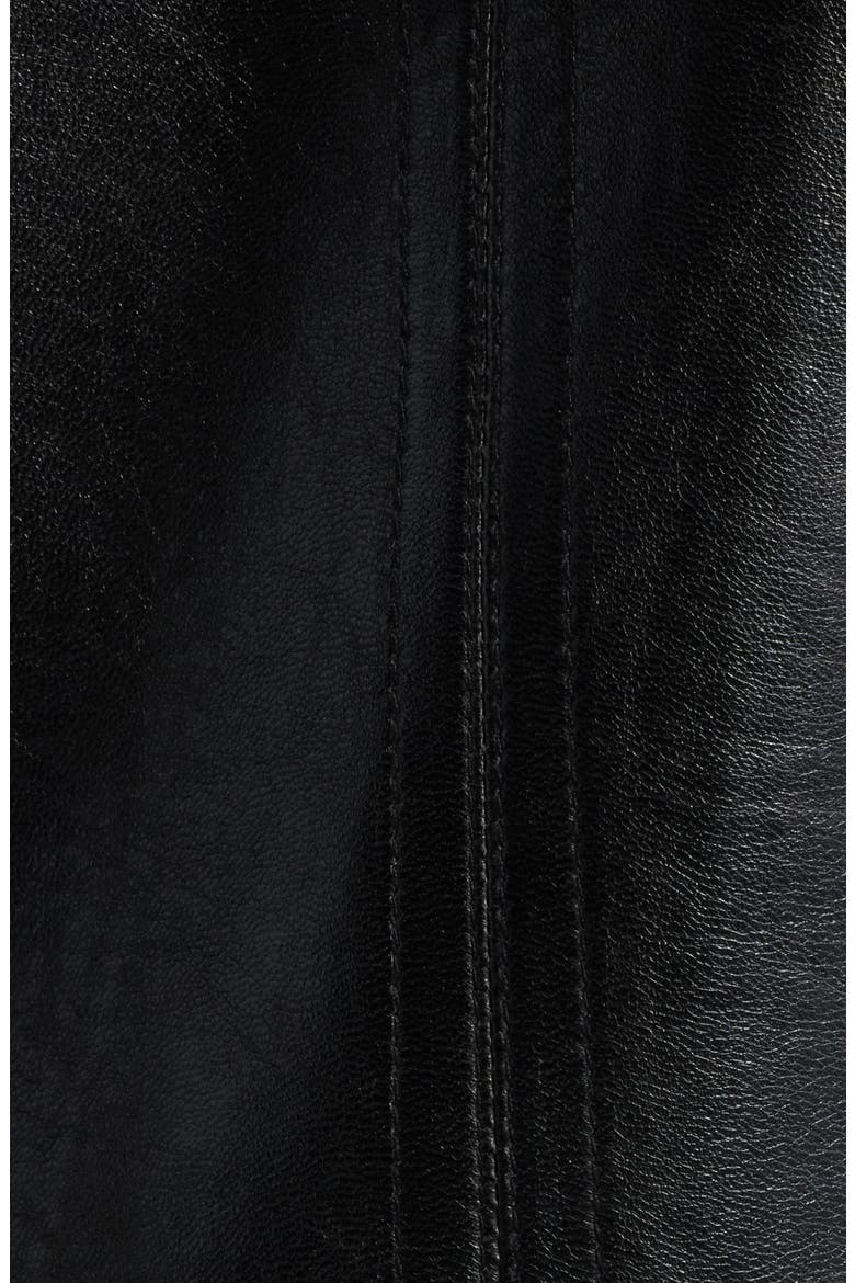Lusan Leather Moto Jacket, Alternate, color, BLACK