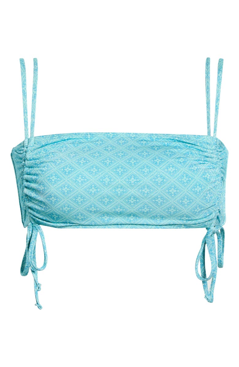 Rip Curl Moon Geo Metallic Ruched Bikini Top, Main, color, 