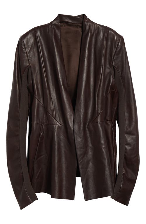 Rick Owens Strutter Leather Jacket In Mahogany