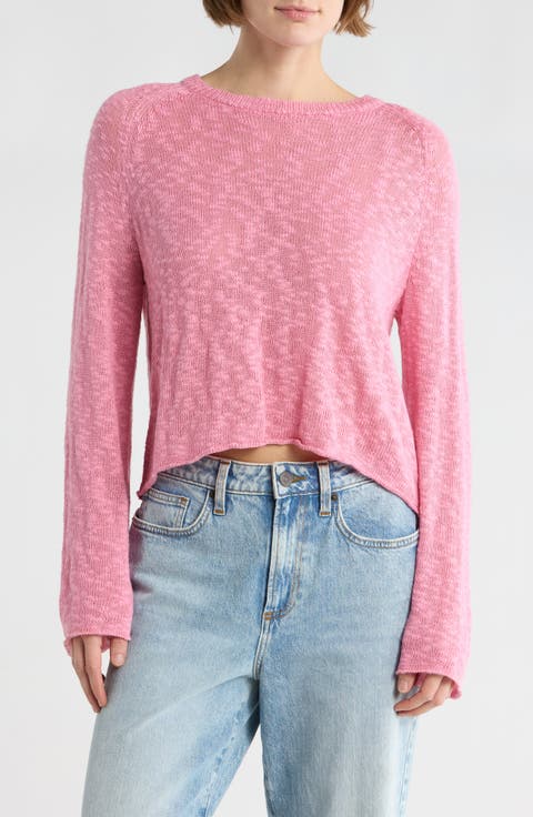 Slub Knit Long Sleeve Top