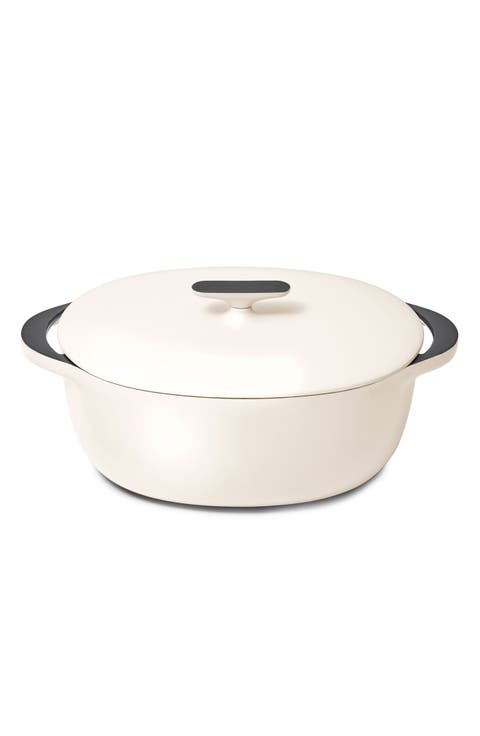 Enameled Cast Iron 8.5-Quart Oval Dutch Oven with Lid