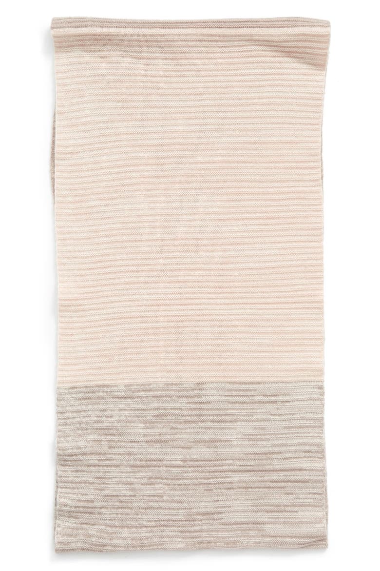 Space Dye Wool & Cashmere Muffler, Alternate, color, BEIGE COMBO