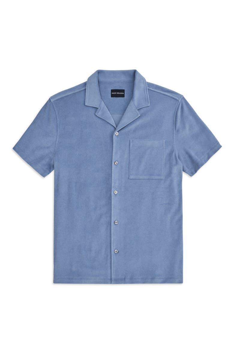 Terry Cloth Camp Shirt, Alternate, color, DESERT SPRING