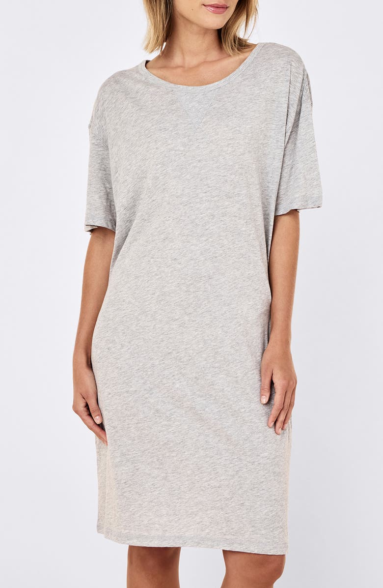 Papinelle Jada Organic Cotton Nightgown, Alternate, color, Grey