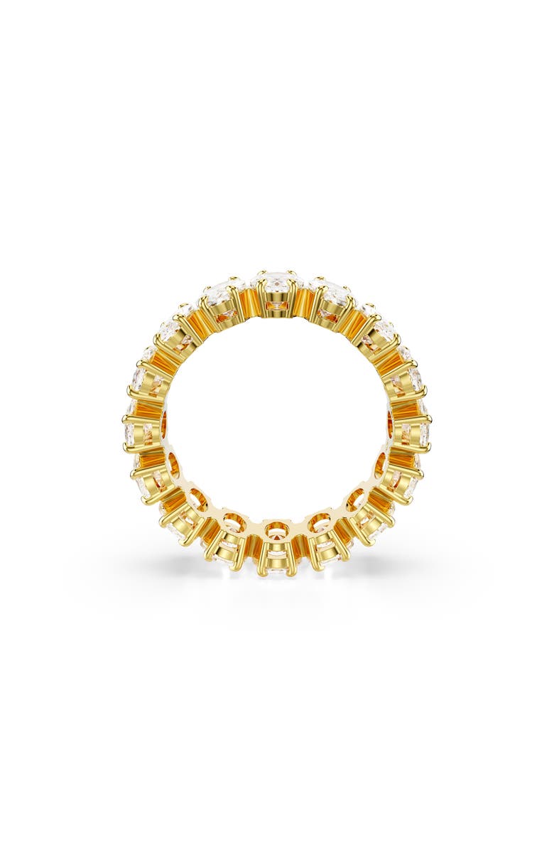 Swarovski Matrix Oval Cut Crystal Eternity Ring, Alternate, color, Gold/ White