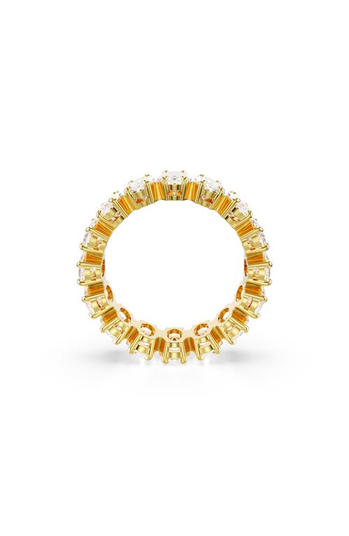 Swarovski Matrix Oval Crystal Eternity Ring In Gold/white