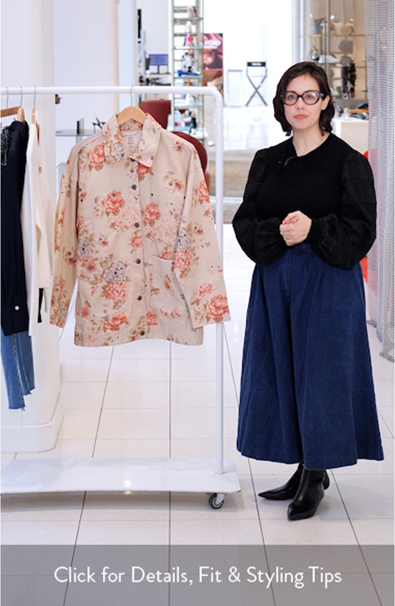 Avery Floral Denim Jacket, sales video thumbnail