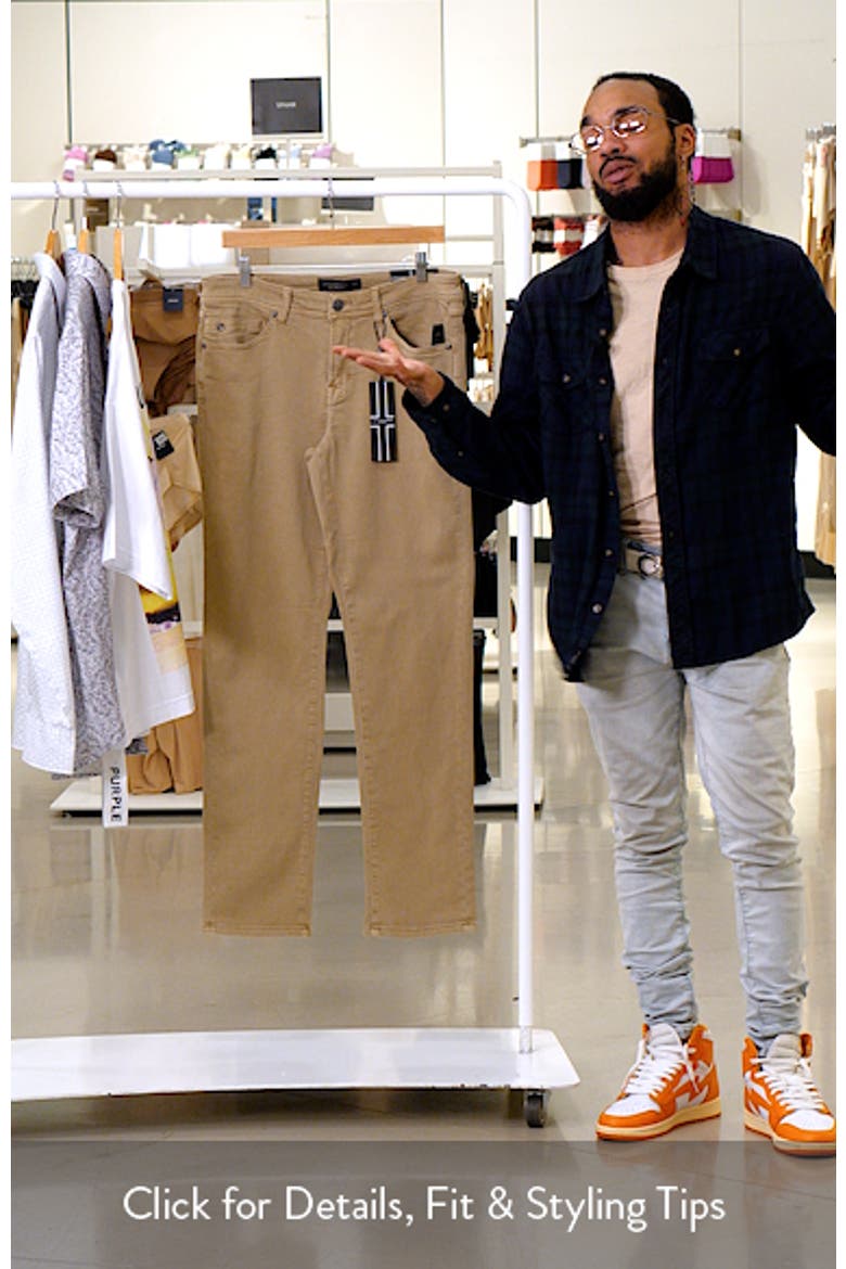 Kingston Modern Slim Straight Leg Twill Pants video