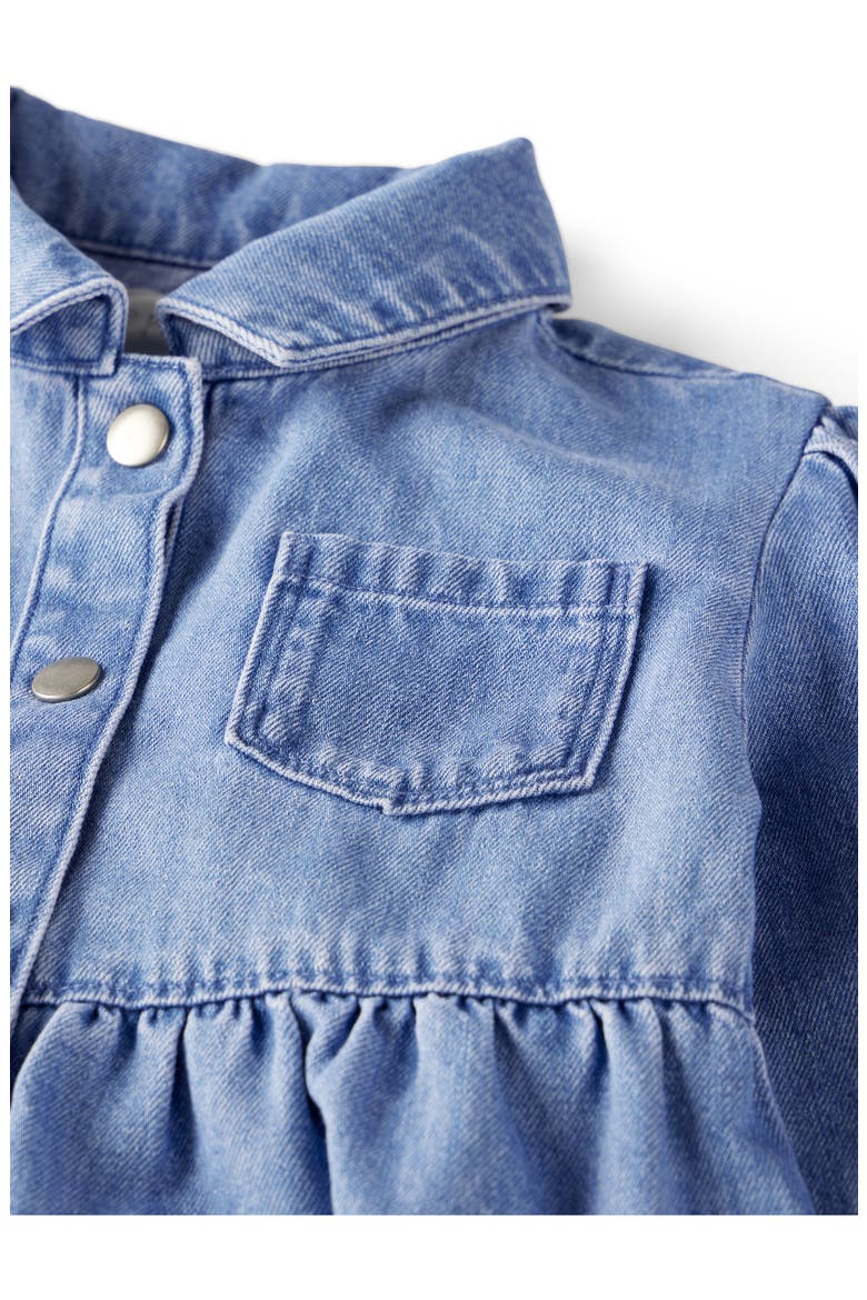 Organic Cotton Denim Tiered Dress, Alternate, color, DENIM