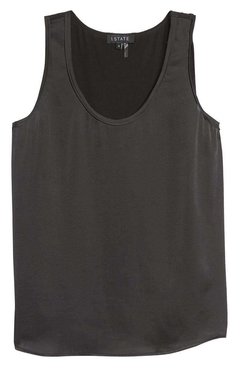 1.STATE Mix Media Scoop Neck Tank, Alternate, color,