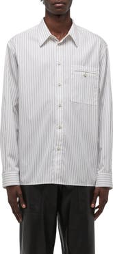 Helmut Lang Relaxed Fit Stripe Button-Up Shirt