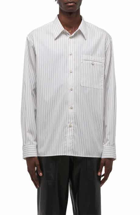 Helmut Lang Relaxed Fit Stripe Button-Up Shirt