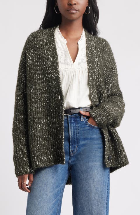 Oversize Nubby Cardigan