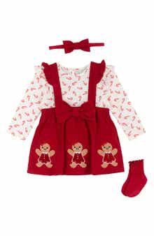 Gingerbread Corduroy Jumper & Bodysuit Set
