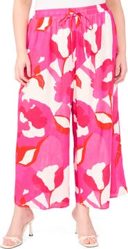 Vince Camuto Floral Print Drawstring Pants