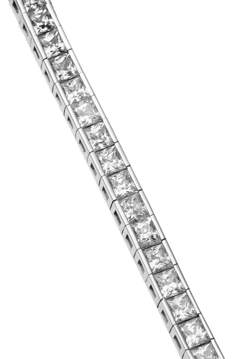 Cubic Zirconia Tennis Bracelet, Alternate, color, STERLING