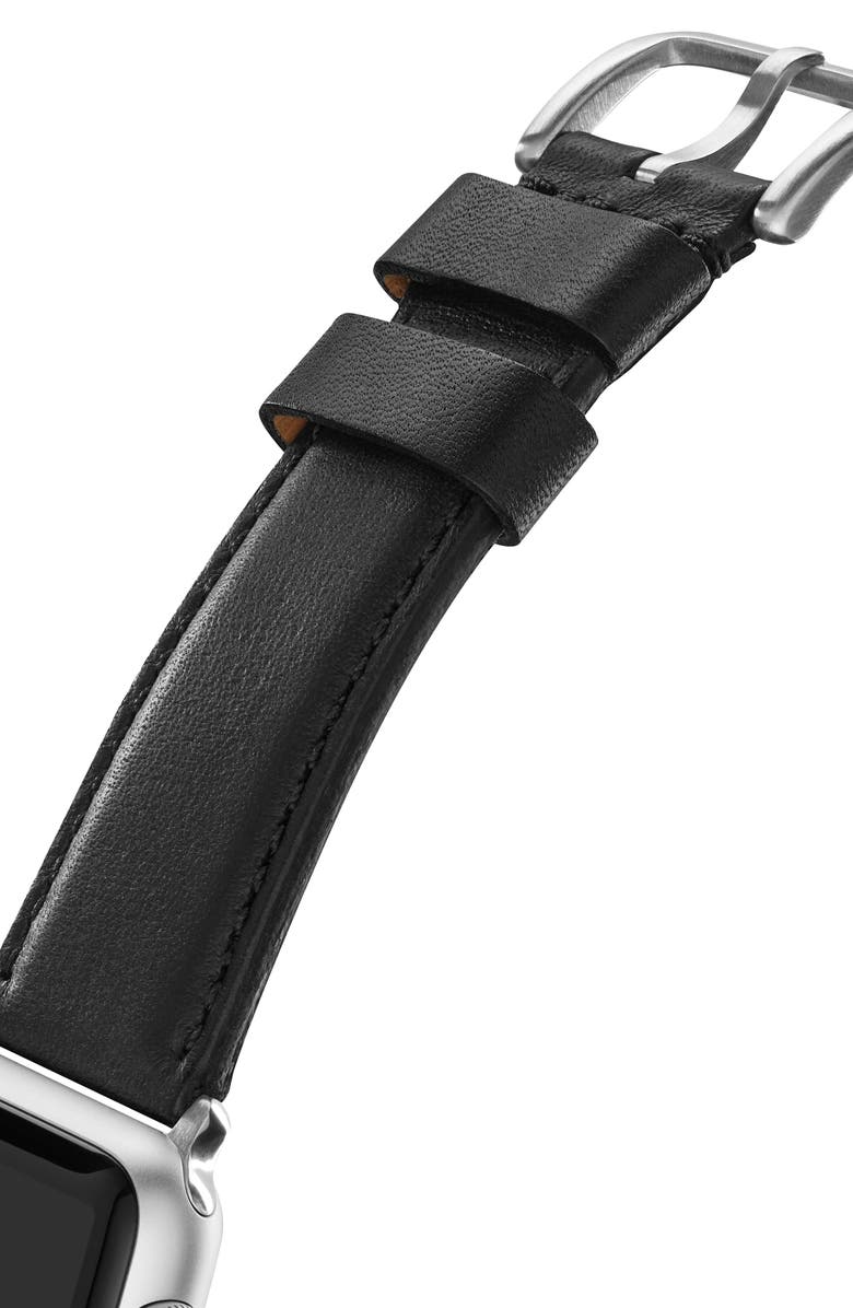 Shinola Rail Road Leather 17mm Apple Watch<sup>®</sup> Watchband, Alternate, color,