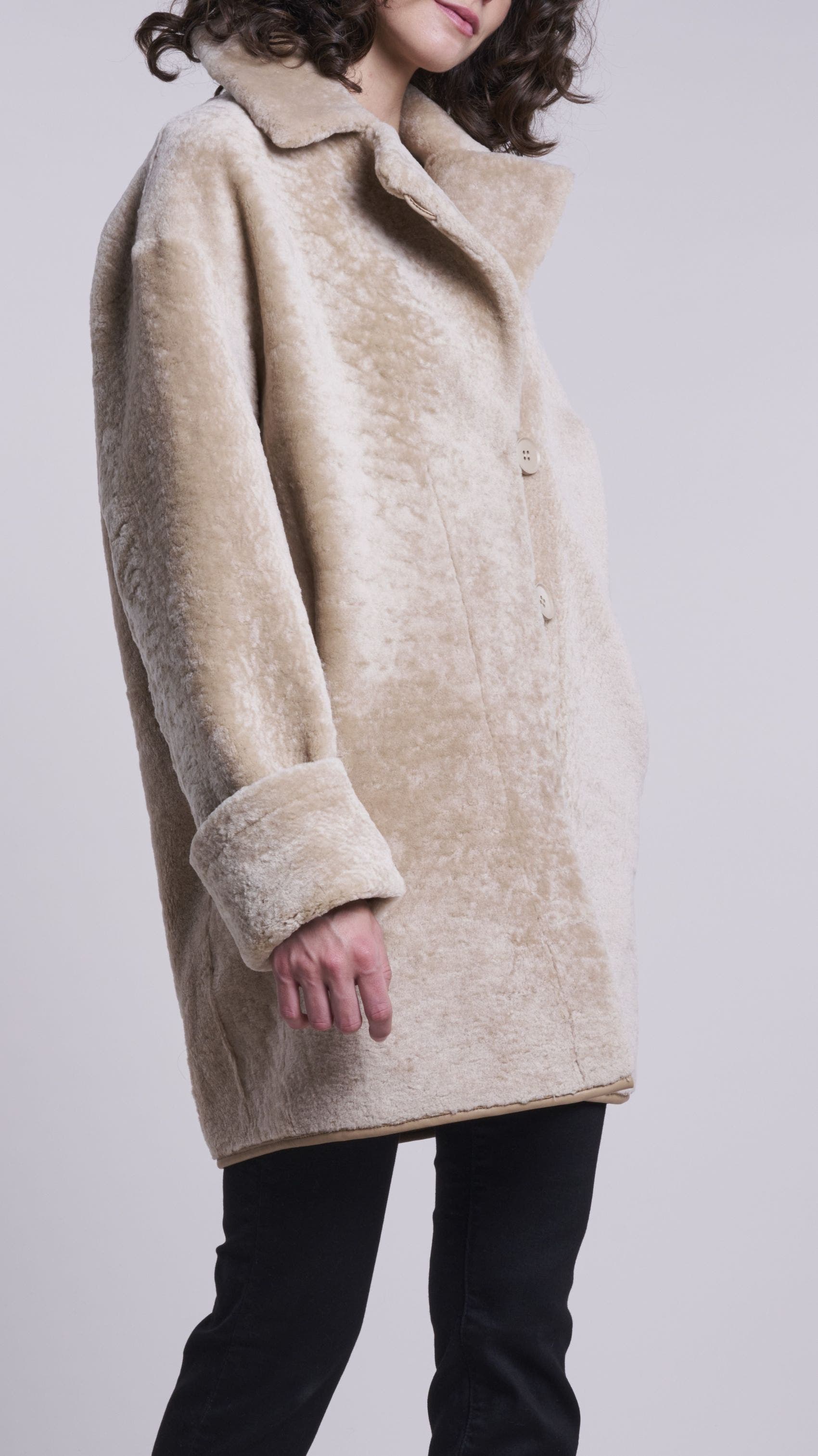 Genuine Shearling Coat - image 2