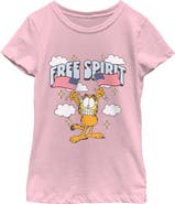 Garfield Girl's Garfield Free Spirit Smile Graphic T-Shirt