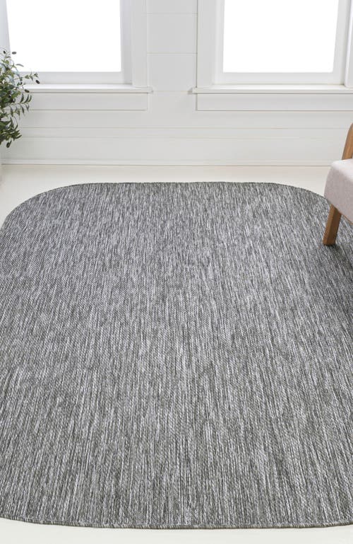 Jonathan Y Miles Modern Minimalist Radius Corner Solid Indoor/outdoor Shaped Area Rug In Gray